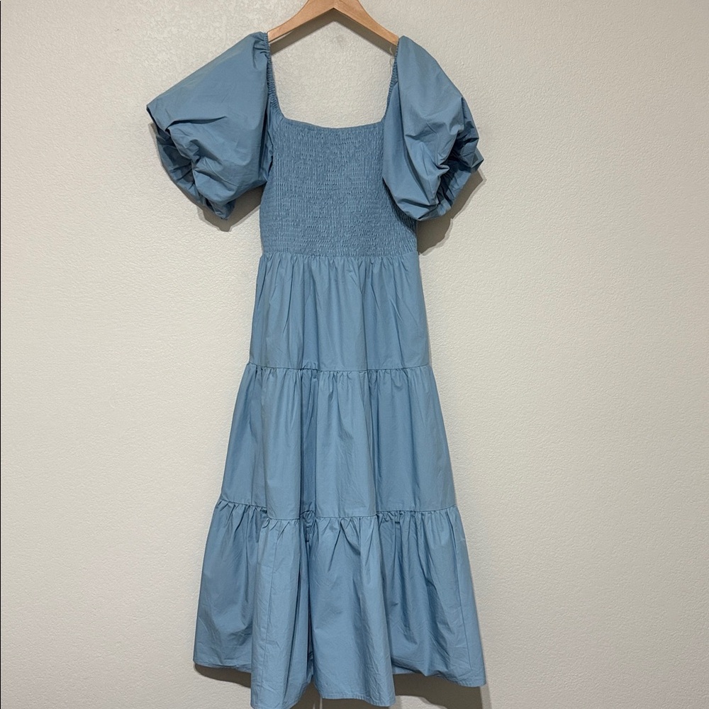 Baltic Born Elegant Cindy Blue Puff Sleeve Dress - Picture 6 of 8